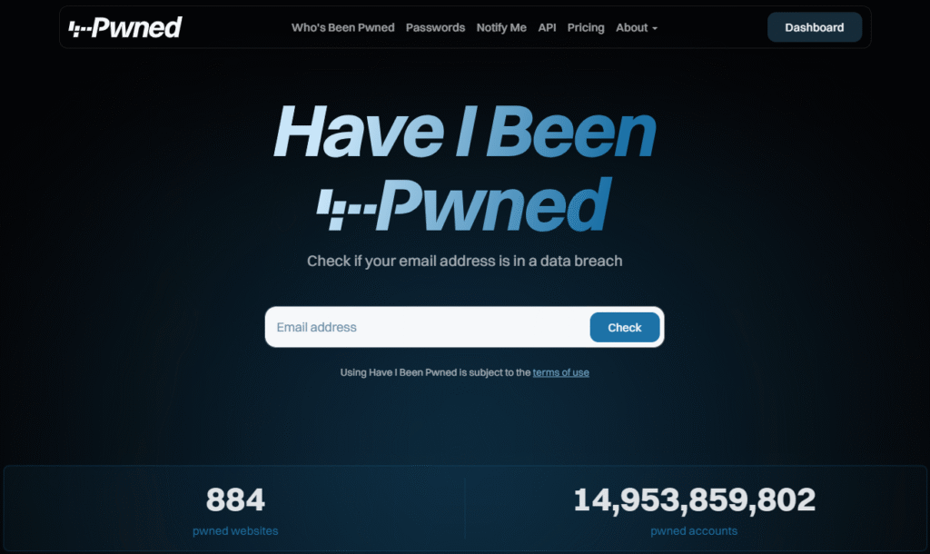 Have I Been Pwned: Check if your email address has been exposed in a data breach