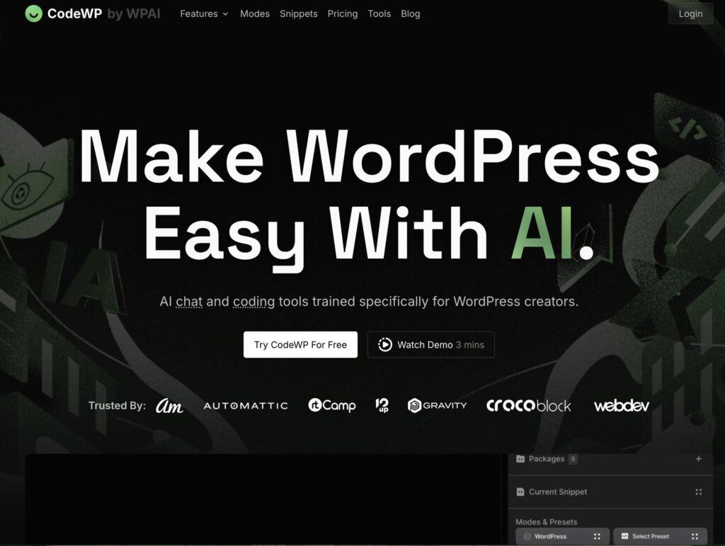 CodeWP - AI For WordPress Creators